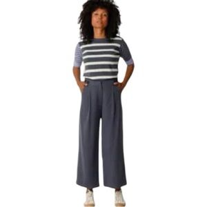 NWT SKFK Ilia Dark Grey Wide Leg Eco Vero Cropped Pants EU 38 | US 6 Reg. $129